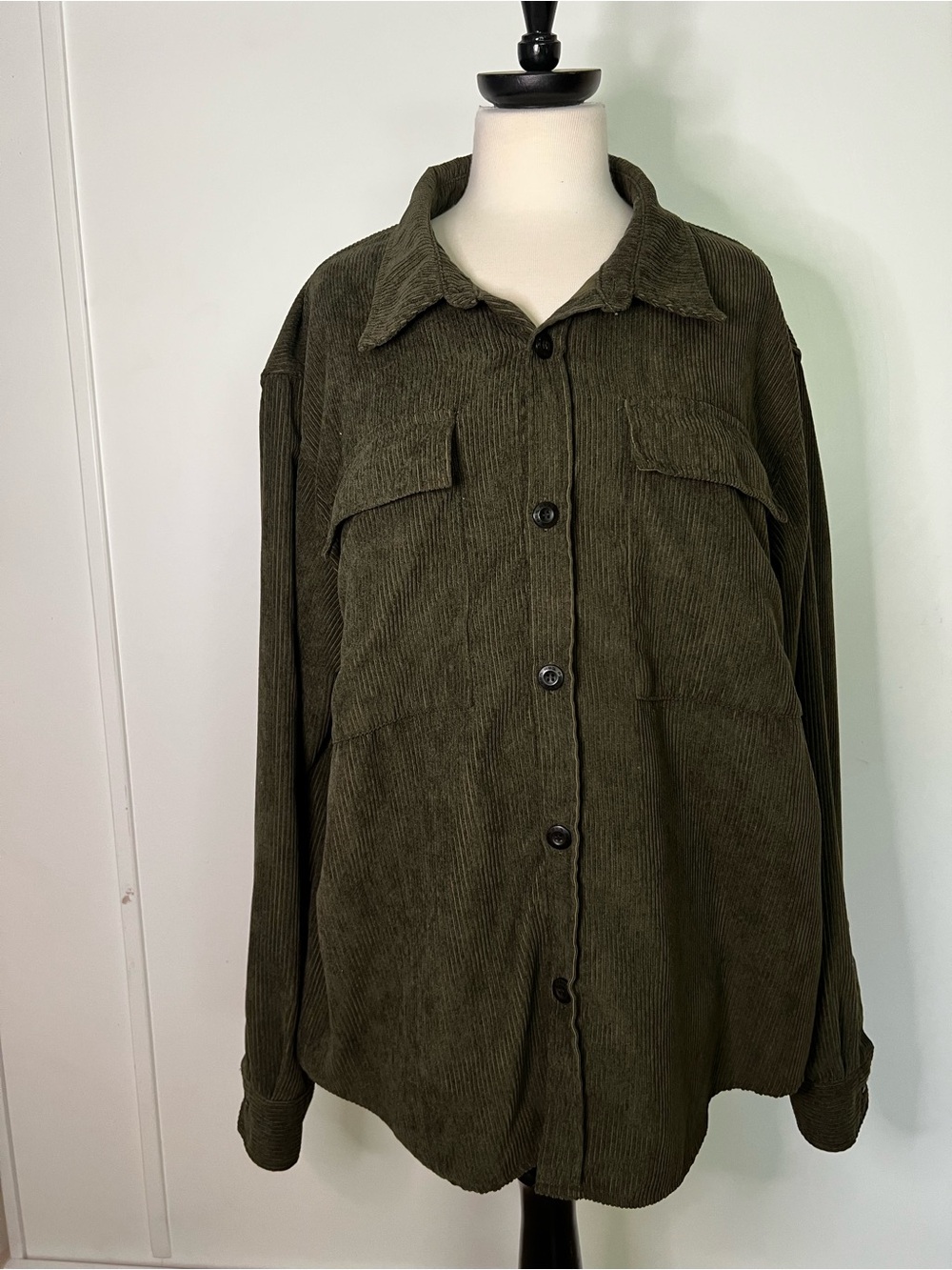 RSQ Olive Green Corduroy Utility Jacket